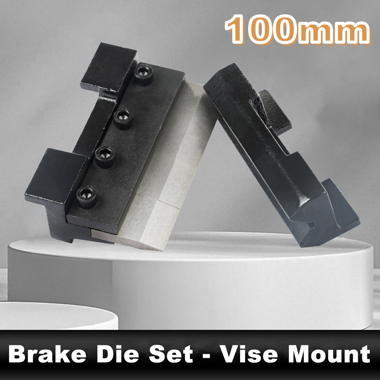 BOKA Biegevorrichtung für Schraubstock, 100–200 mm mit Segmentbiegefingern und Magnethalterung, Abkantbacken für präzises Blechbiegen bis 0–90°