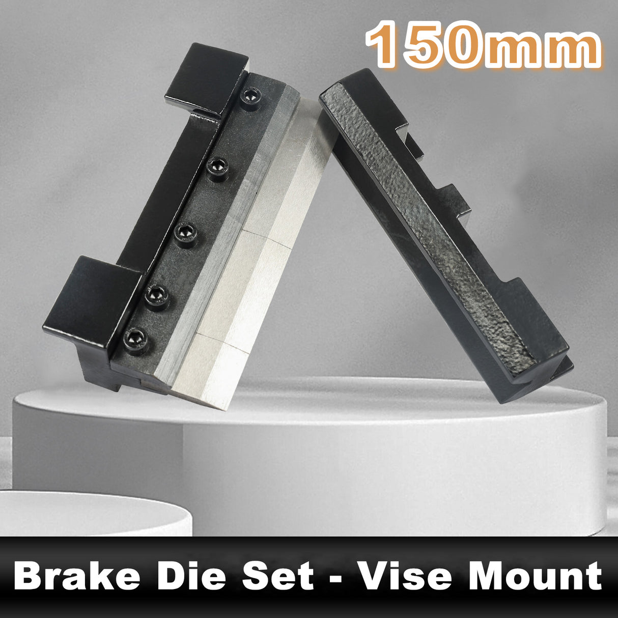BOKA Biegevorrichtung für Schraubstock, 100–200 mm mit Segmentbiegefingern und Magnethalterung, Abkantbacken für präzises Blechbiegen bis 0–90°