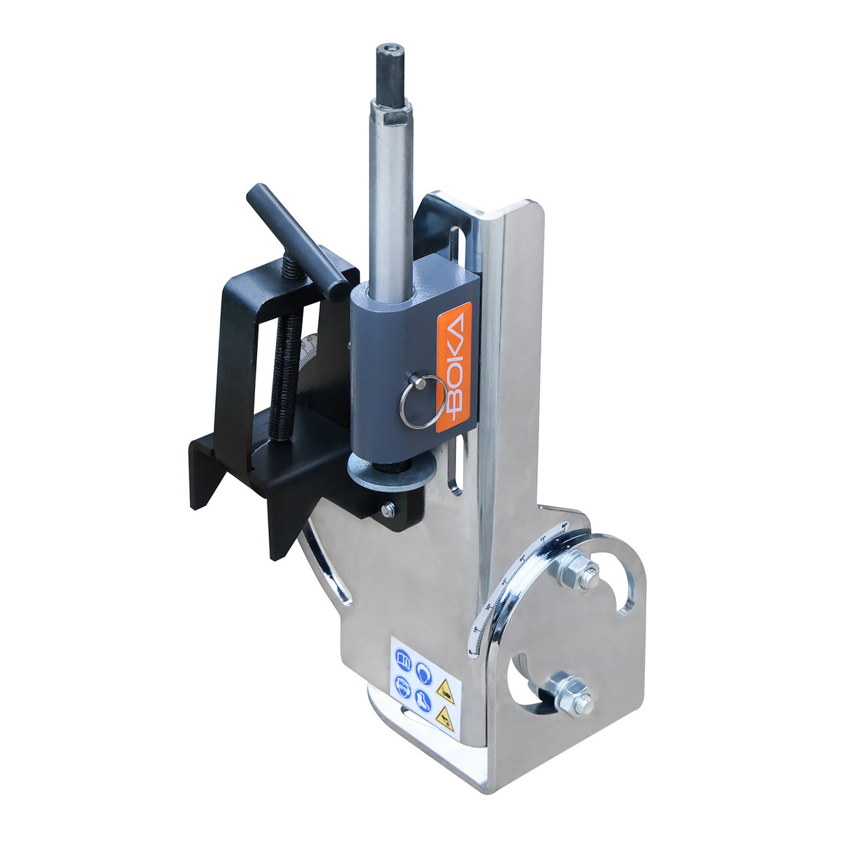 BOKA Rohrausklinker für Rundrohre bis 50 mm, Präzises Kerben 0–45° (Aluminium) / 0–60° (Stahl), mit integriertem Winkelmesser, PN-1/2S