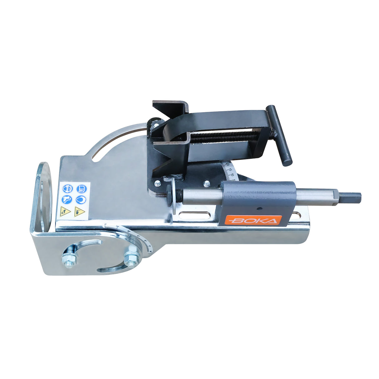 BOKA Rohrausklinker für Rundrohre bis 50 mm, Präzises Kerben 0–45° (Aluminium) / 0–60° (Stahl), mit integriertem Winkelmesser, PN-1/2S
