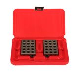 BOKA 2 pieces 25 x 50 x 75 mm steel hardened precision blocks, 23 holes, milling parallel clamping blocks, metric clamping blocks