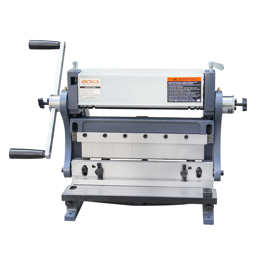 BOKA 3-in-1 sheet metal working machine, 305 mm, cutting, bending &amp; punching, metalworking, versatile universal machine for workshop &amp; industry