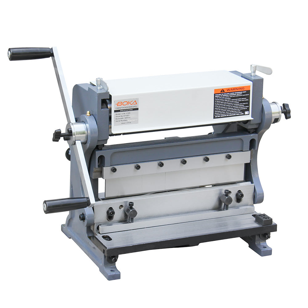 BOKA 3-in-1 sheet metal working machine, 305 mm, cutting, bending &amp; punching, metalworking, versatile universal machine for workshop &amp; industry