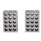BOKA 2 pieces 25 x 50 x 75 mm steel hardened precision blocks, 23 holes, milling parallel clamping blocks, metric clamping blocks