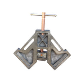 BOKA AC-60 cast iron 90-degree angle clamp, 60 mm clamping range, self-centering jaw, ergonomic handle, precise angle fixation for welding, wood &amp; metalworking, model making, DIY