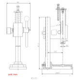 BOKA Manual Press AP-2S, 2 Ton Arbor Press with Adjustable Press Height, Solid Construction for Jewelry Making
