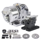BOKA Semi-Universal Indexing Head Set BS-1 – with 150 mm indexing head, 150 mm chuck, tailstock, indexing wheels, and 3-jaw chuck – semi-universal milling set