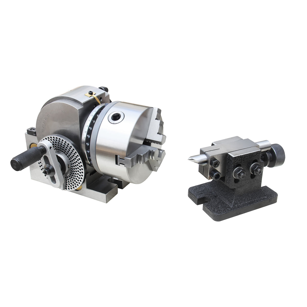 BOKA BS-0 Precision Dividing Head 127 mm Semi-Universal Dividing Head with 3-Jaw Chuck, Dividing Discs &amp; Tailstock