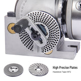 BOKA Semi-Universal Indexing Head Set BS-1 – with 150 mm indexing head, 150 mm chuck, tailstock, indexing wheels, and 3-jaw chuck – semi-universal milling set