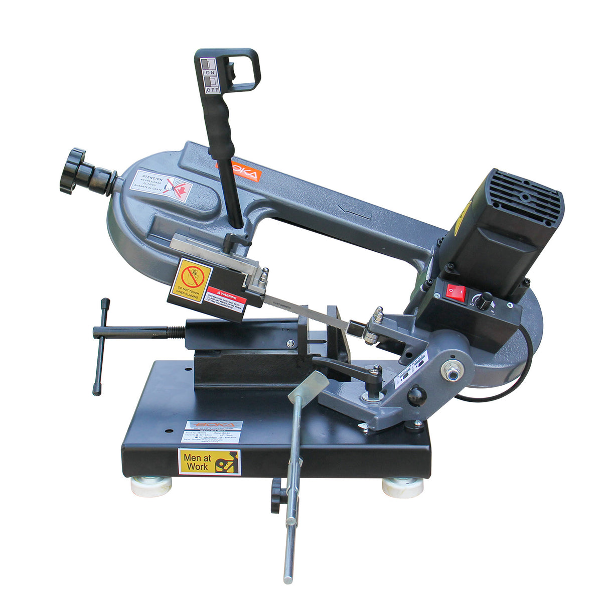 BOKA BS-85 metal band saw – 0-45° miter cut, variable speed, 230V/1000W motor, precise &amp; robust metal saw