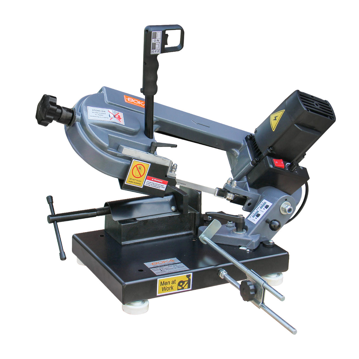 BOKA BS-85 metal band saw – 0-45° miter cut, variable speed, 230V/1000W motor, precise &amp; robust metal saw