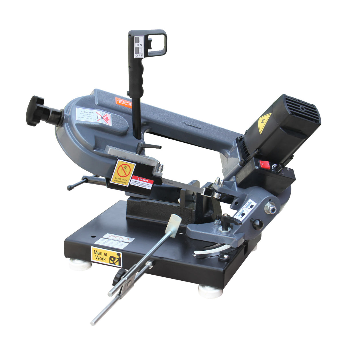 BOKA BS-85 metal band saw – 0-45° miter cut, variable speed, 230V/1000W motor, precise &amp; robust metal saw