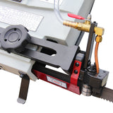 BOKA BS-912B metal band saw 230V 1.1kW with coolant system, 4 speeds, hydraulic cylinder, quick-release vice, miter cut up to 45°, mobile, robust for metal cutting