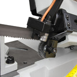 BOKA BS-912B metal band saw 230V 1.1kW with coolant system, 4 speeds, hydraulic cylinder, quick-release vice, miter cut up to 45°, mobile, robust for metal cutting