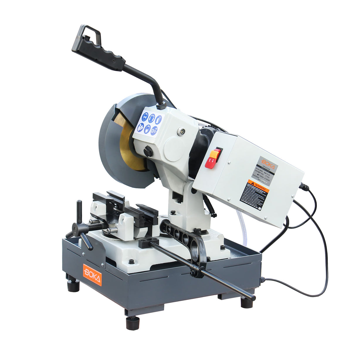 BOKA CS-9 Manual Metal Circular Saw 225mm Saw Blade, High Speed ​​Steel Blade, Heavy Duty Mitre Saw with Double Vice