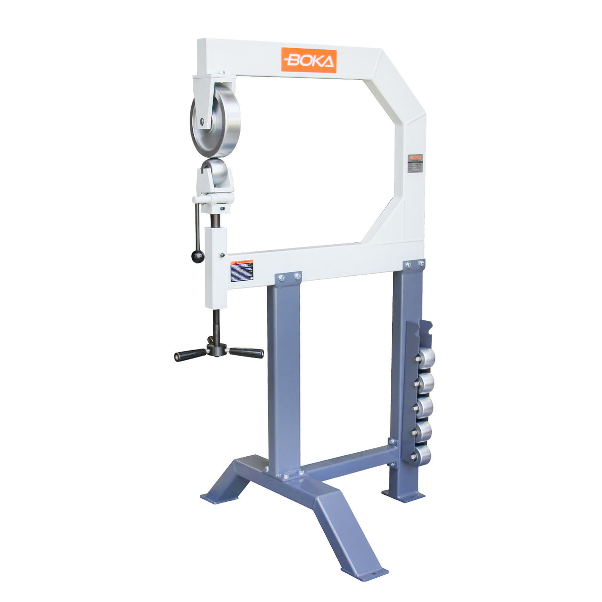 BOKA F1.2X710 roller stretching machine – metal former with 6 forming wheels, 710 mm working width, 1.2 mm sheet thickness – stretching device &amp; sheet metal bending machine for precise forming