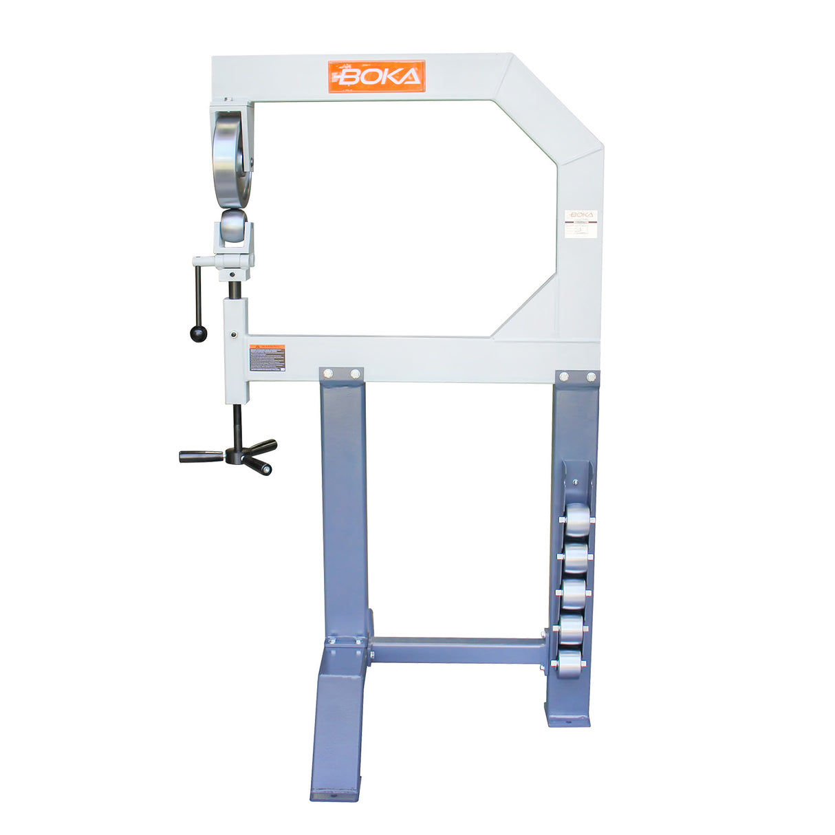 BOKA F1.2X710 roller stretching machine – metal former with 6 forming wheels, 710 mm working width, 1.2 mm sheet thickness – stretching device &amp; sheet metal bending machine for precise forming
