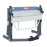 BOKA 1270 mm folding machine with segment tools, 2.0 mm sheet steel, 0–135° bending angle, foot pedal, press brake, robust steel construction, for steel/stainless steel/aluminum, PBB-5014A