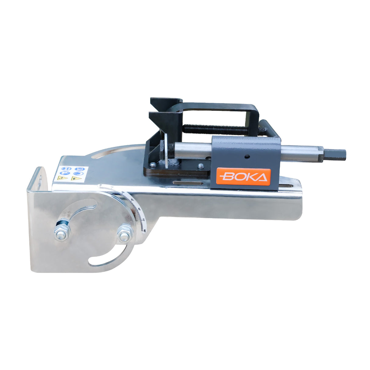 BOKA Rohrausklinker für Rundrohre bis 50 mm, Präzises Kerben 0–45° (Aluminium) / 0–60° (Stahl), mit integriertem Winkelmesser, PN-1/2S