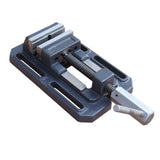 BOKA TSL-100 drilling vice 100mm, flat machine vice for metal milling with prism jaw