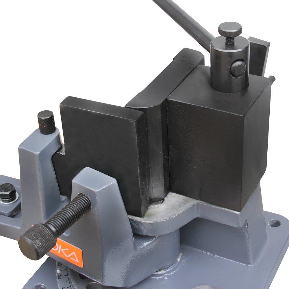 BOKA Universal Angle Bender UB-100 | Professional Bending Machine for Gutter Iron &amp; Concrete Reinforcement | 120° Bending Angle + 5 Dies 