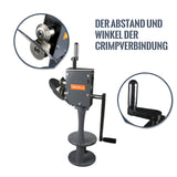 BOKA flanging machine RM-A, beading machine with rotating head, sheet metal processing machine table mountable