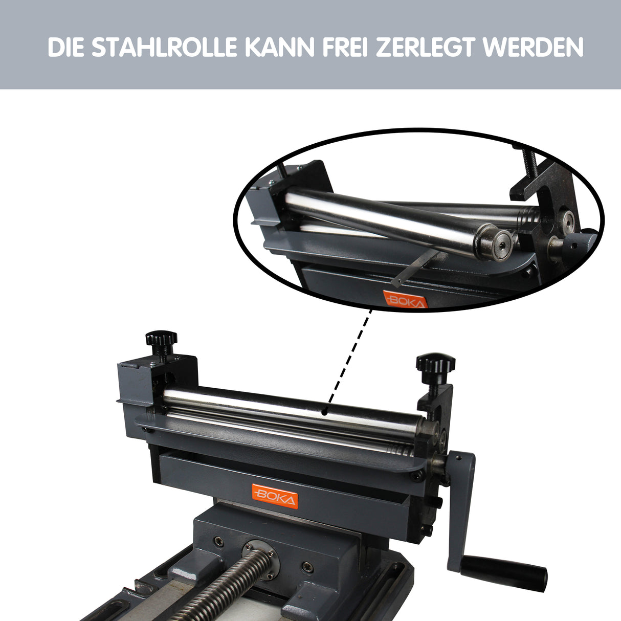 BOKA round bending machine 3-roller for 1 mm sheet bending machine 300 mm wide SJ-300 round bending machine
