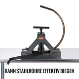 BOKA TR-40 pipe bender, manual roll bending machine for square and rectangular pipes, maximum capacity 40 x 1.5 mm, robust and versatile
